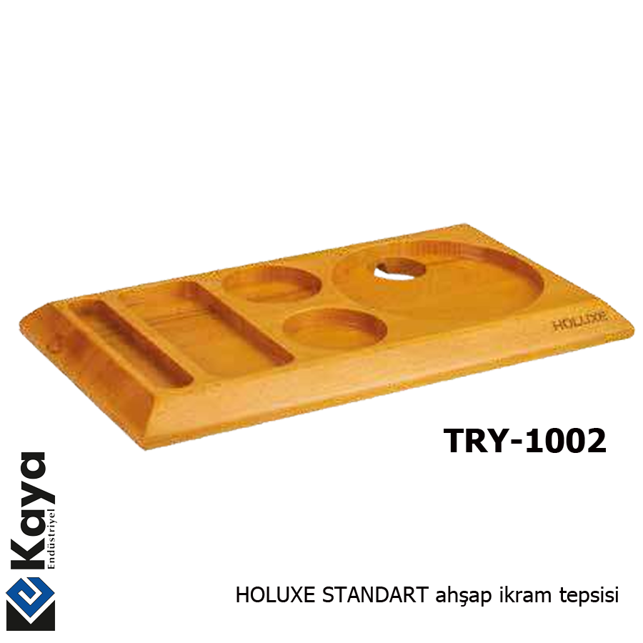 HOLUXE AHŞAP TRY1002 Karşılama Otel İkram Tepsisi