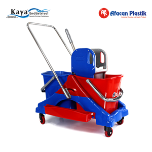 AFACAN Çift Bölmeli Temizlik Arabası 25lt