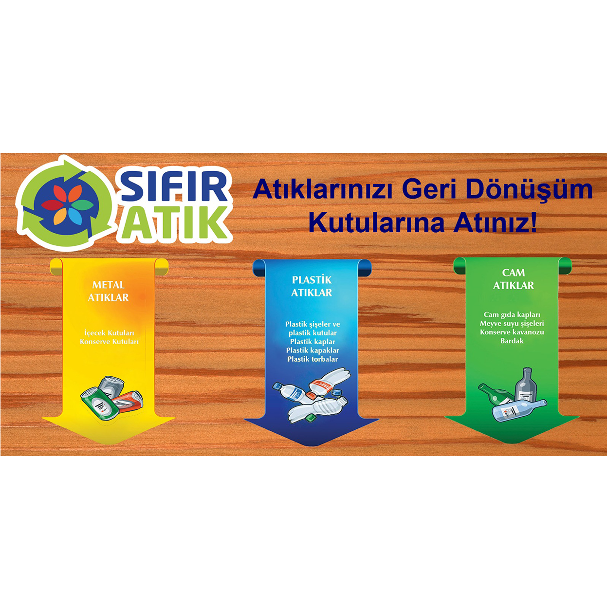 Sıfır Atık Duvar Panosu 100*50 dekote 3mm