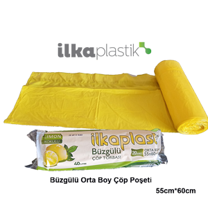 İLKA 280gr Büzgülü Orta Boy Çöp Poşeti 55*60