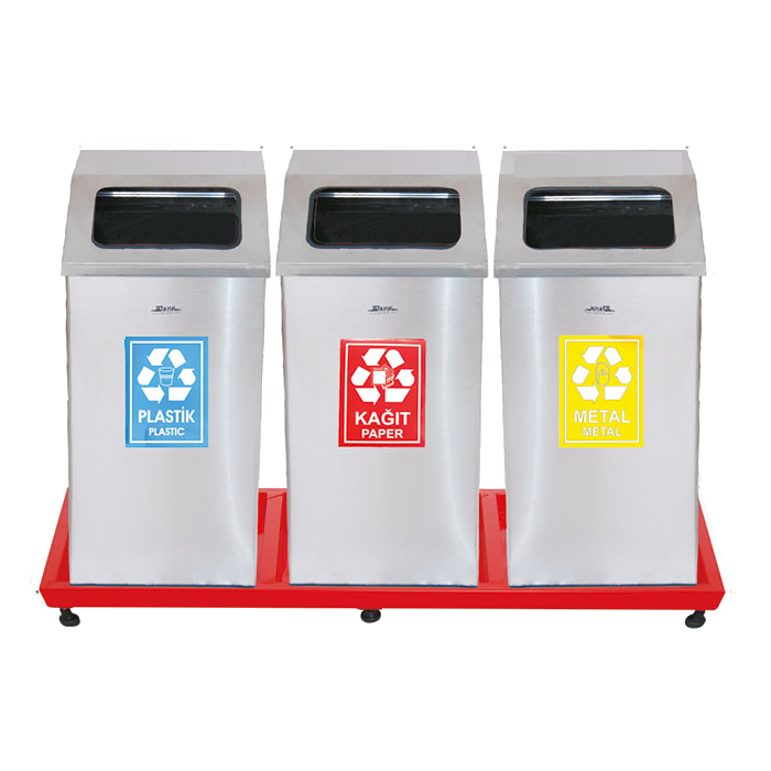 1836 Mat Krom 430 kalite 3'lü Bazalı